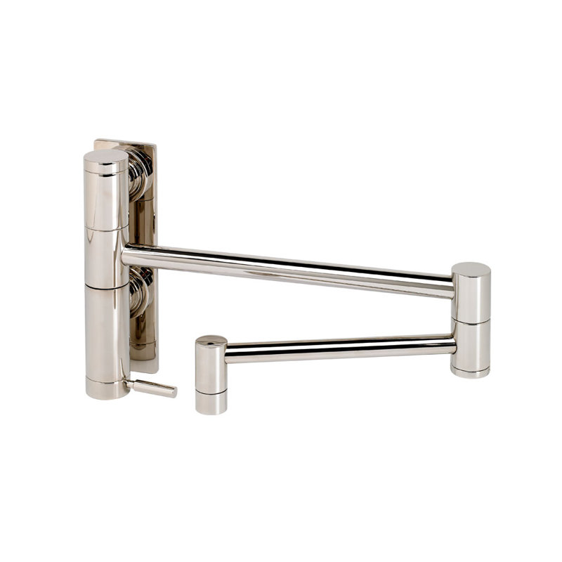 Contemporary Wall Mounted Potfiller, Polished Nickel