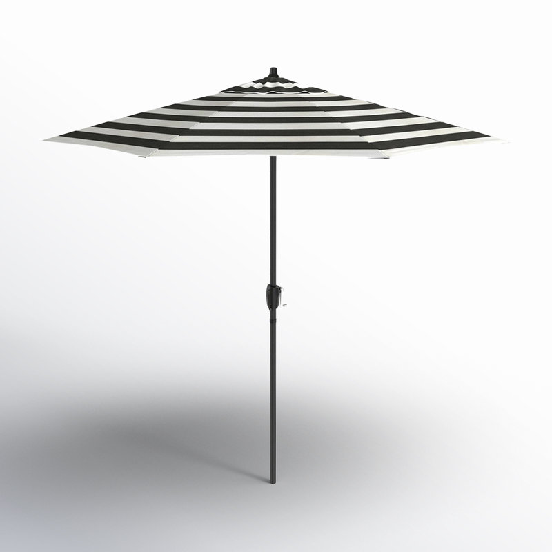 Parasol de Sunbrella 86,3 po Suniti, Cabana classique à rayures noires Sunbrella®