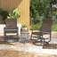 Ensemble de 2 chaises de patio pivotantes en rotin avec structure en acier, brun-664470602