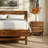 Gerrell Solid Wood Platform Bed Frame with Sculpted Spearhead Headboard – Mid-Century Modern Style, 800lbs Capacity, All Mattress Support, No Box Spring Needed-112609345-112609343