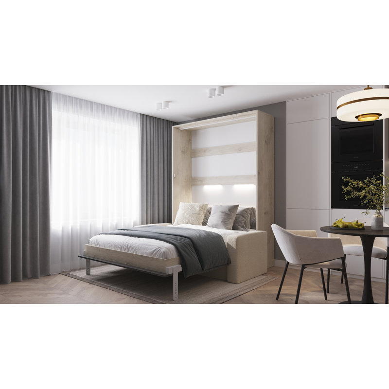 Neidelin Upholstered Bed, Beige/Grey/Cream