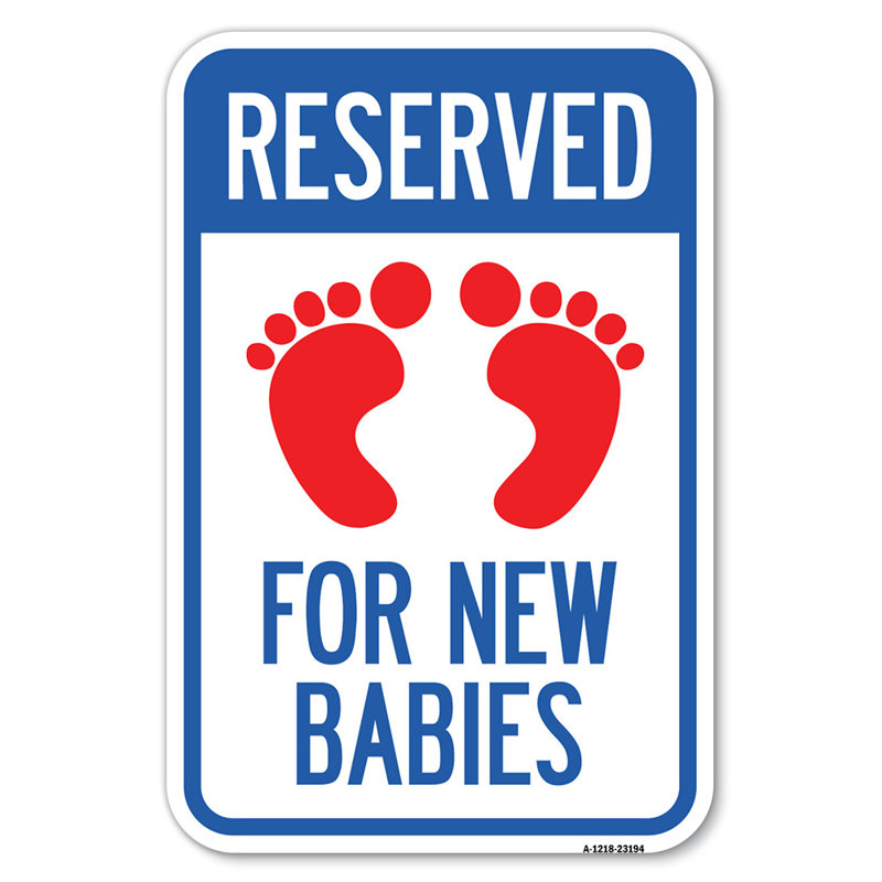 Réservé aux nouveaux bébés avec le symbole / 23194, H 18 po x l 12 po x P 1 po