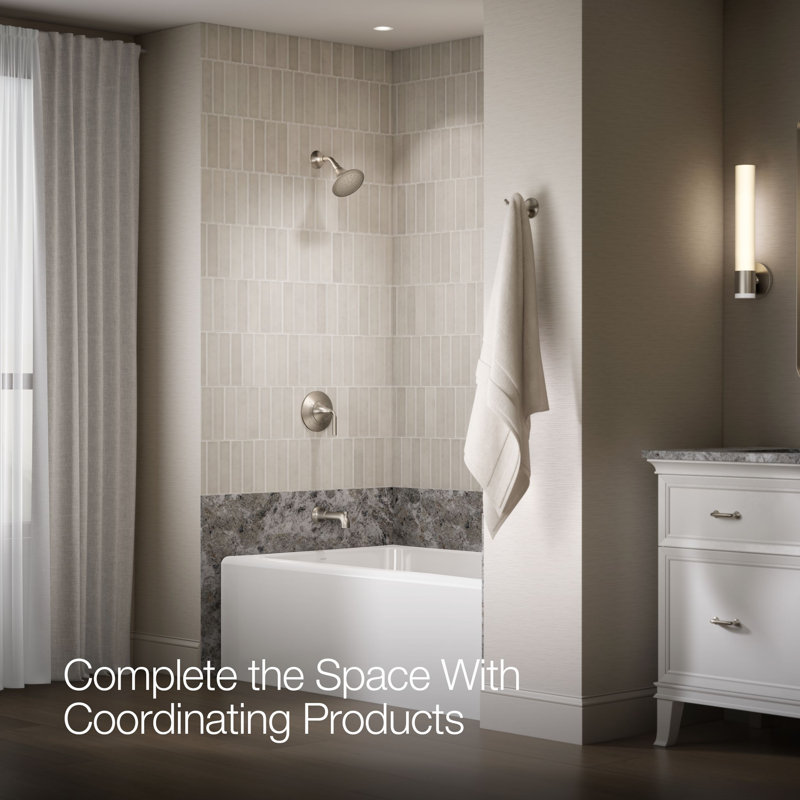 Tone Rite-Temp Pressure-Balancing Bath and Shower Faucet Trim Set 2.5 GPM, Vibrant Brushed Nickel