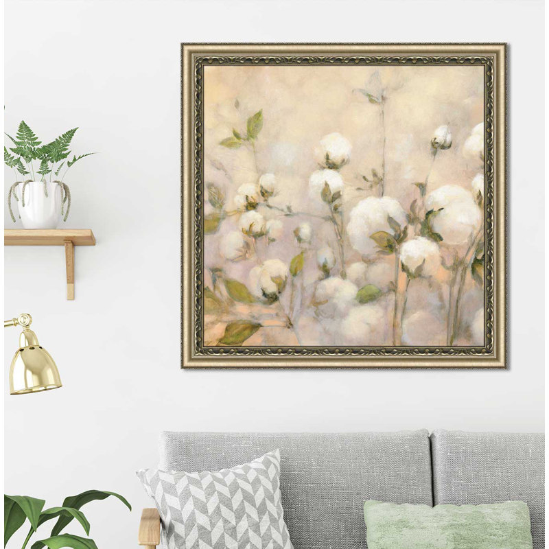 « coton field i », reproduction de peinture à l’acrylique, H 33,5 po x l 33,5 po x P 0,75 po