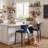 Upholstered Counter Stool with Metal Legs-120358057
