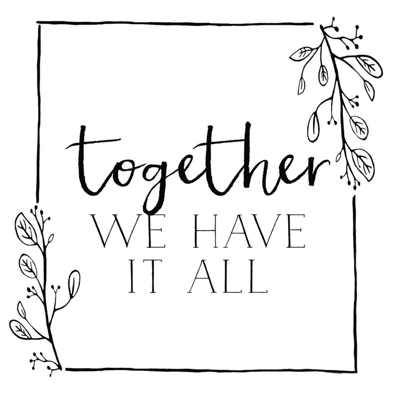 «Together We Have It All 2», impression sur toile tendue, L 30 po x H 30 po