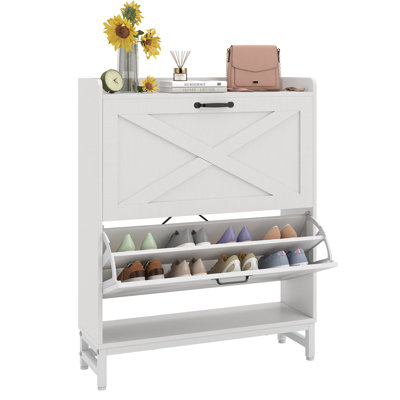 20 Pair Flip Down Shoe Storage