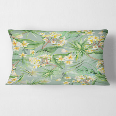 Housse et insert de coussin rectangulaire Tropical Foliage and Flowers