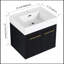 Meuble-lavabo mural 24 po avec lavabo, vasque en résine à bords épais