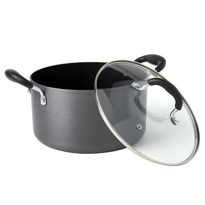 Denmark Tools for Cooks 6-Quart Nonstick Hard-Anodized Aluminum Dutch Oven Pot, Gray