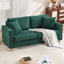 Corduroy Sofa Set with 2 Throw Pillows, Deep-Seated Upholstered Couch with Square Arms, Cosy Living-388862203-400945007