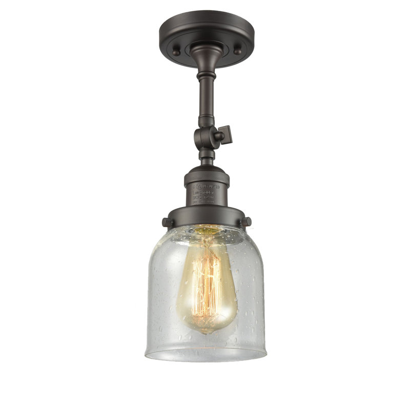 Plafonnier semi-encastré 5 po 1 lumières simple bell Norberto, Bronze huilé