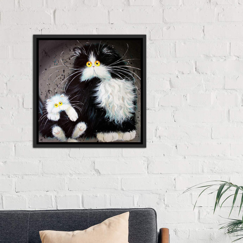 « queue of two montages » par spacefrog designs-reproduction d’art, H 18 po x l 18 po x P 1,5 po, Toile avec cadre noir
