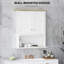 Armoire de salle de bain murale, armoire de salle de bain murale moderne avec 2 portes, tablette réglable, au-dessus de la toilette