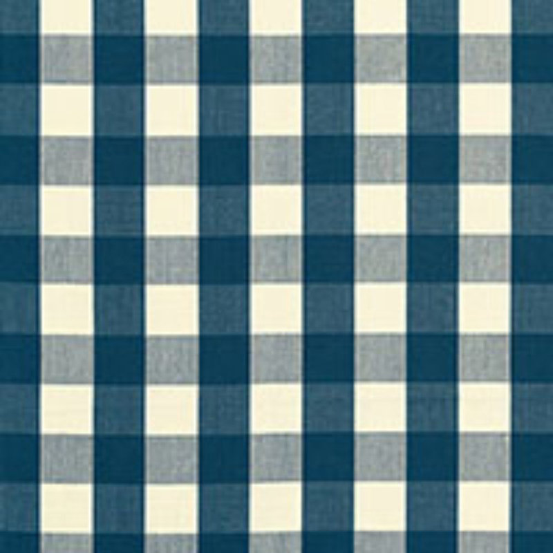 Camden Cotton Check Fabric, Blue