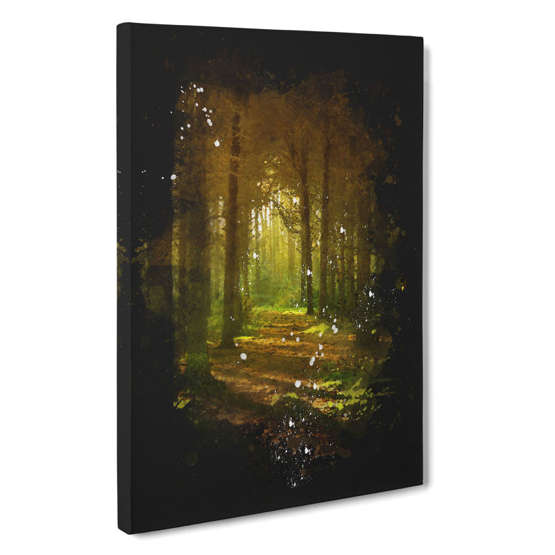 Sunlight Forest Vol.7 Paint Splash - Wrapped Canvas, 50cm H x 35cm W x 3cm D