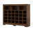 Sleek Design 24 Shoe Cubby Console, Modern Shoe Cabinet With Curved Base-129880358
