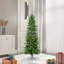 Salem Pencil 5.5' Green Pine Artificial Christmas Tree with 150 LED White Lights with Stand-145375107
