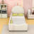 Twin Upholstered Platform Bed with Headboard-241978017