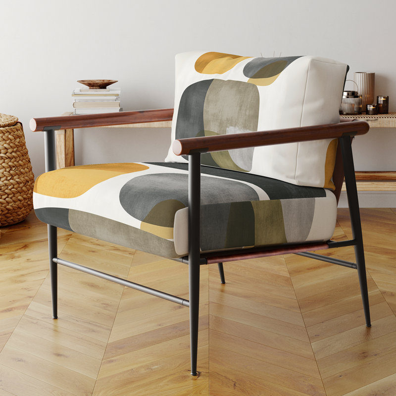 Chaise d'appoint Spiritual Stone, Brown Round Arms