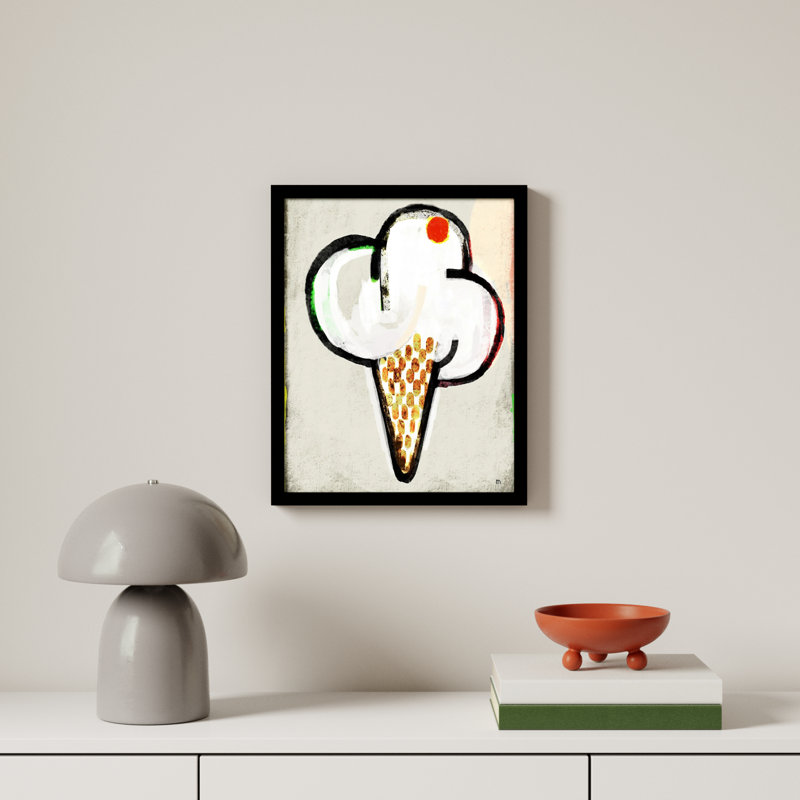 " Threat " by StudioM Painting Print, 20" H x 16" W x 1.25" D, Black Framed Paper