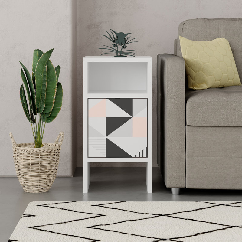 Table de chevet blanche 23 po