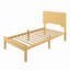 35.5CM H Solid Wood Bed Frame with Metal Slats-286463533