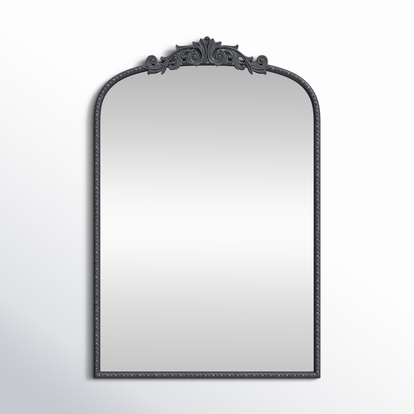 Emmeline Metal Arch Mirror, Black, 36" x 24"