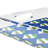 Xmas Ornaments Blue Acrylic Rectangle Decorative Tray-135862357