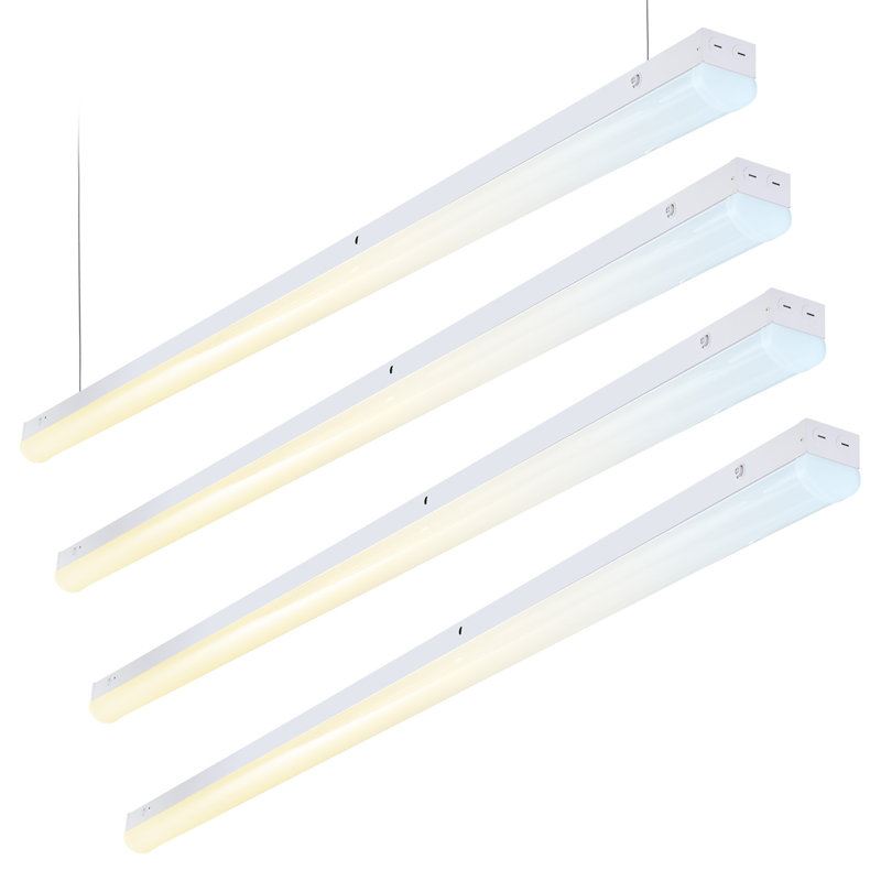8Ft 3Cct Led Linear Strip Light, 120V-277V 80W, 3500K/4000K/5000K Selectable, Flush Mount, Dimmable