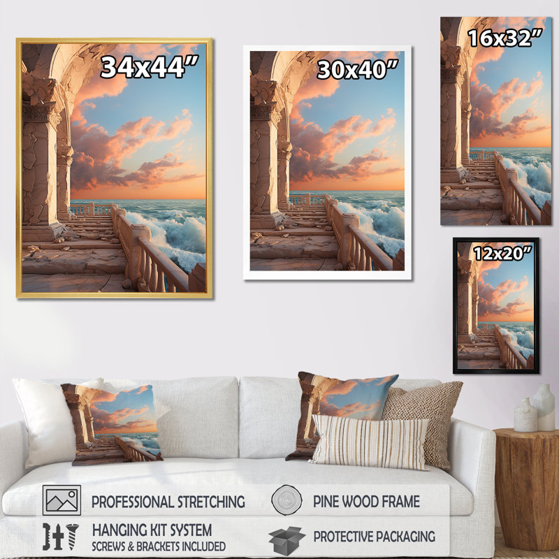 Décoration murale Echoes Of Magical, H 32 po x l 24 po x P 1 po, Cadre simple blanc