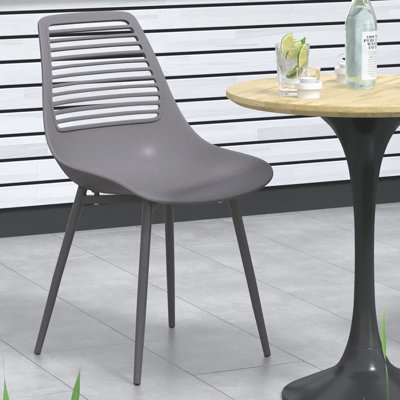 Gallimore Outdoor Patio Dining Side Chair with Cushion