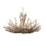 Two-Tier Wood Chandelier
