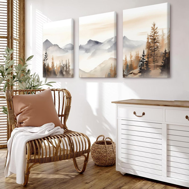 3 Piece Wrapped Canvas Print, 60 cm H x 120 cm W