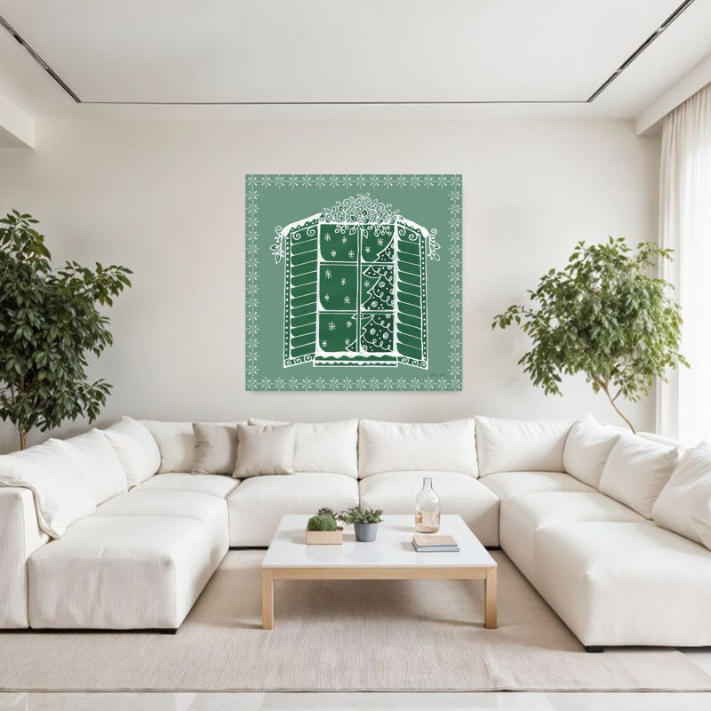 Casse-noisette contemporain avec art de Noël, H 48 po x l 48 po