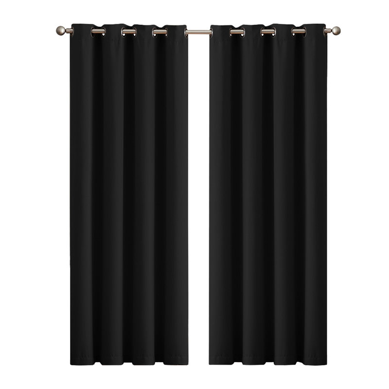 Rohde Blackout Sliding Panel Pair, Black, 46cm Width x 54cm Drop