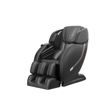 Fauteuil de massage inclinable et chauffant en simili cuir avec repose-pieds inclus