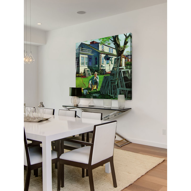 Window Screens by Thornton Utz - Wrapped Canvas Painting, 46 cm H x 46 cm W