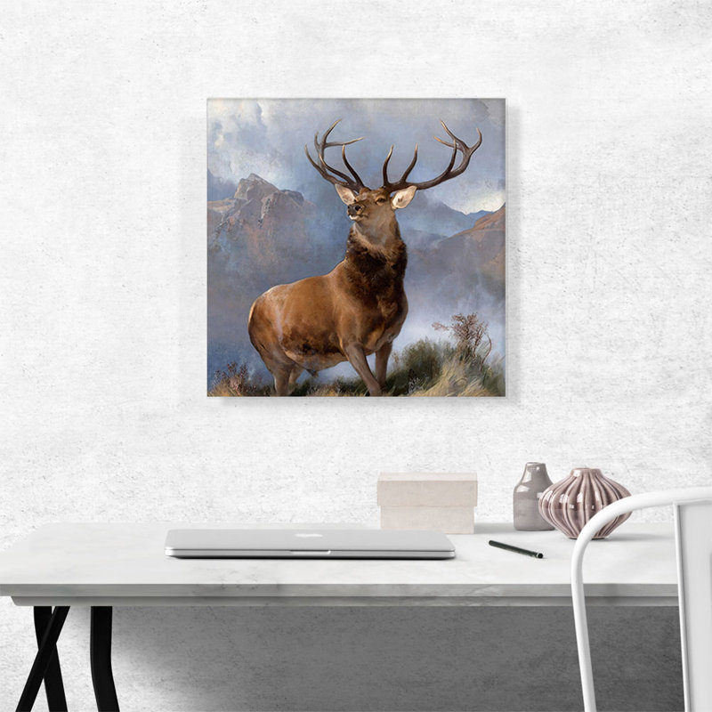 «The Monarch of the Glen 1851» par Edwin Henry Landseer, reproduction sur toile tendue, H 18 po x l 18 po x 1,5 po