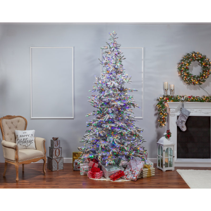 6.5' Flocked Mountain Pine, 7.5' H