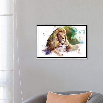 Lion et agneau par Dean Crouser, reproduction d’art