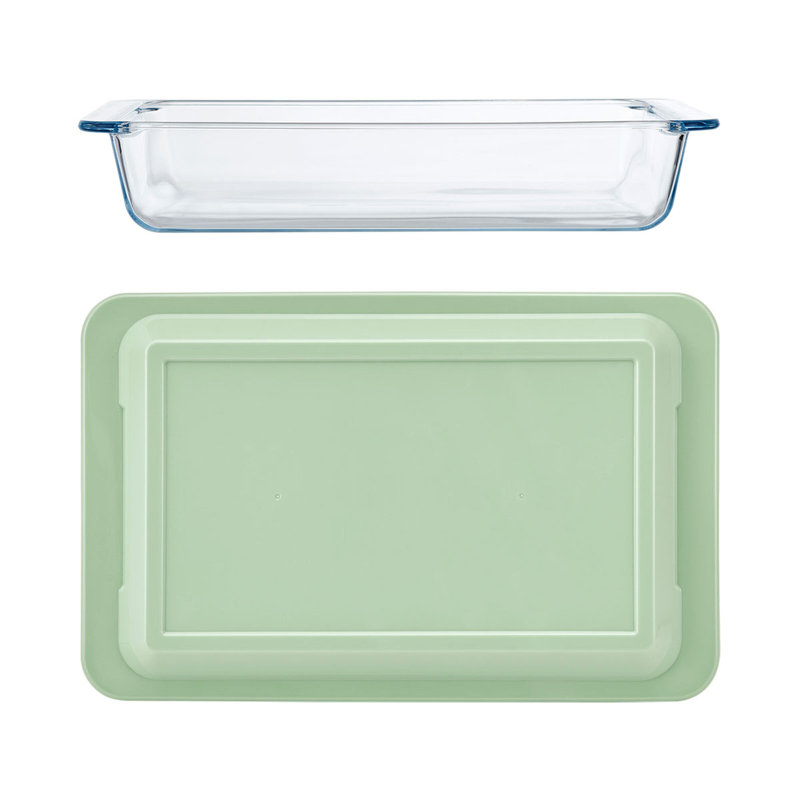 Plat de cuisson rectangulaire avec couvercle Pfaltzgraff, 13,43 po x 8,7 po