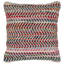 Coussin décoratif fait à la main en coton à chevrons multicolores Chindi