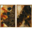 Art mural abstrait, ensemble de 2 reproductions d'art encadrées sur toile-118759224-118759176