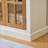 Cabinets | 71.2" H x 33" W Freestanding Farmhouse Display Pantry Cabinet | Off-white &amp; Tan Brown | Adjustable Shelves | Lattice Glass Door | Bamboo,MDF | Hallways-2082679189