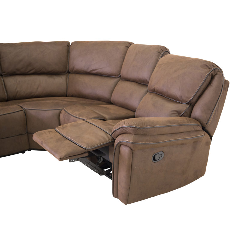 Nellis 5 Seater Reclining Corner Sofa , Mocha