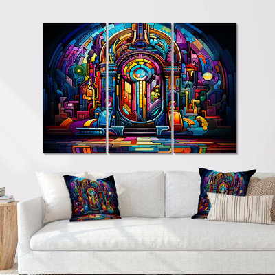 Multicolor psychedelic Jukebox Sound - Jukeboxes, art mural