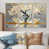 Toile naturelle avec cadre flottant