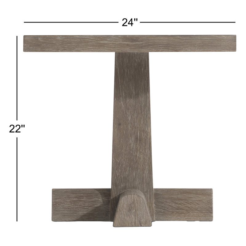 Bernhardt Tribeca Side Table With Pedestal Base
