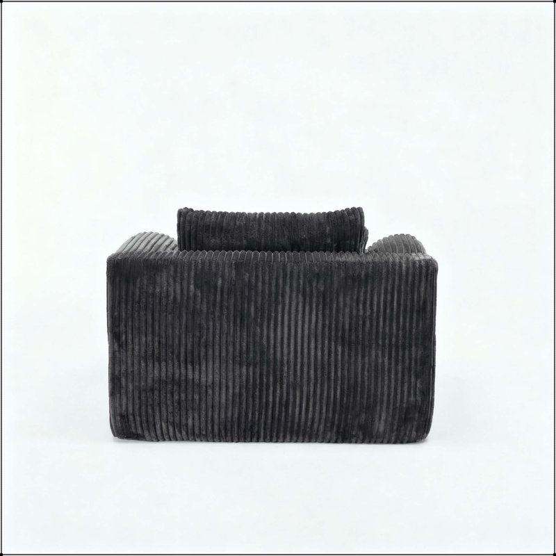 Canapé-lit surdimensionné avec tissu velours côtelé, Antique Dark Gray